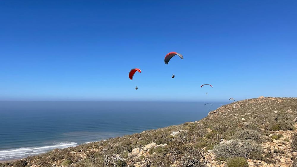 Site de parapente daglou hill colline au maroc lors des stages kymaya parapente 3