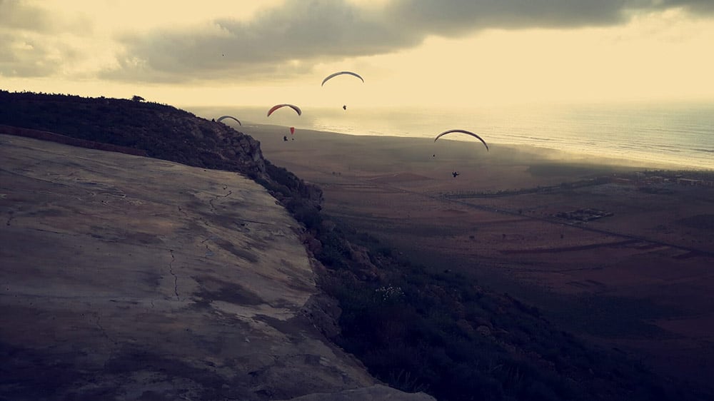 Site de parapente du nid daigle au maroc vue du decolage