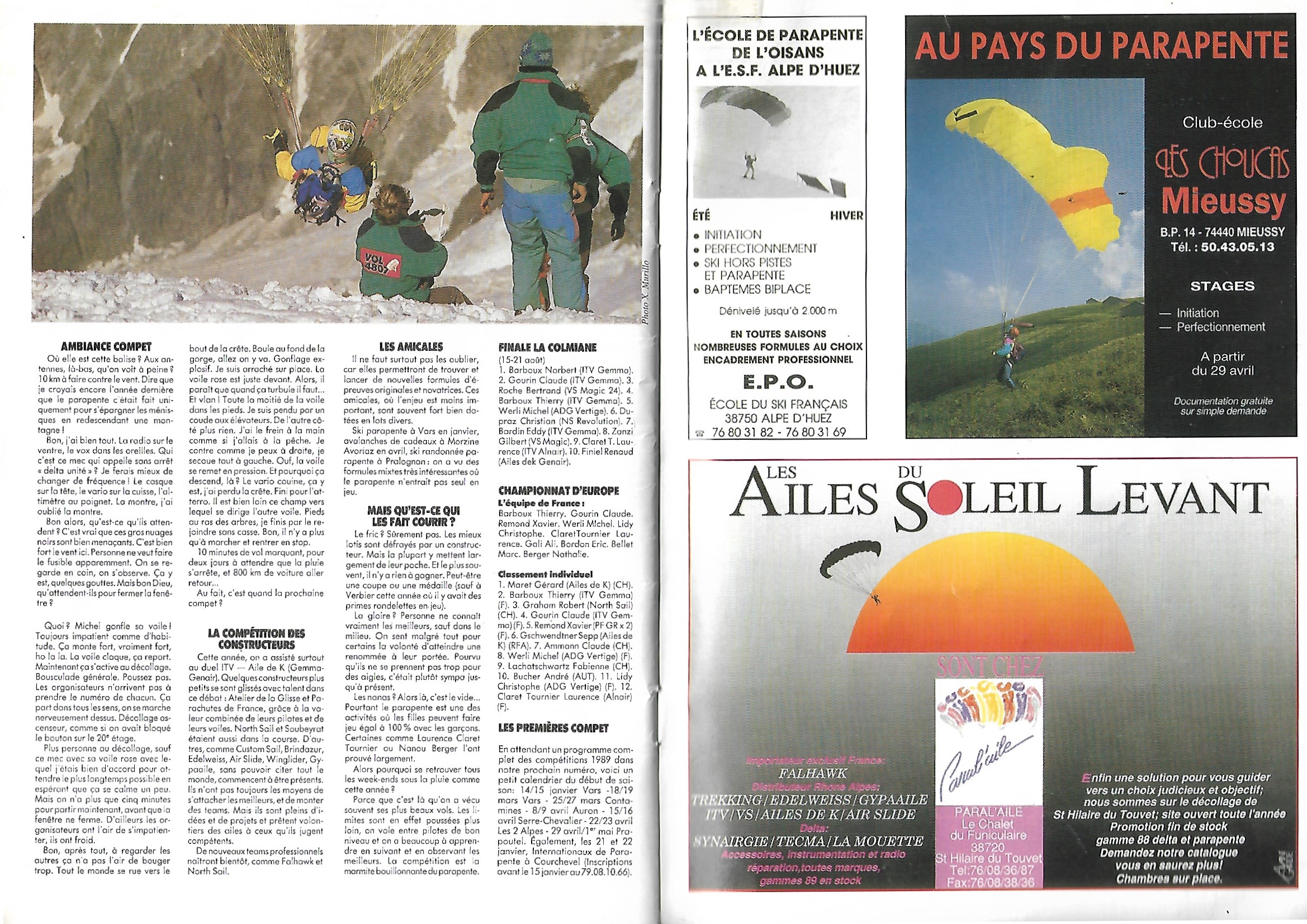 Parapente Mag premier numéro: Pages 64 et 65
