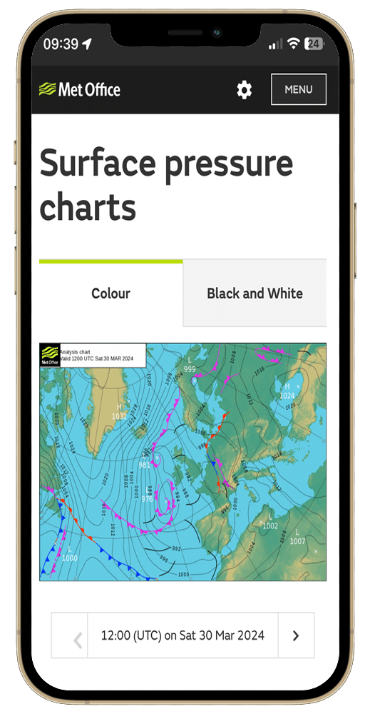 Application Surface pressure charts Met office