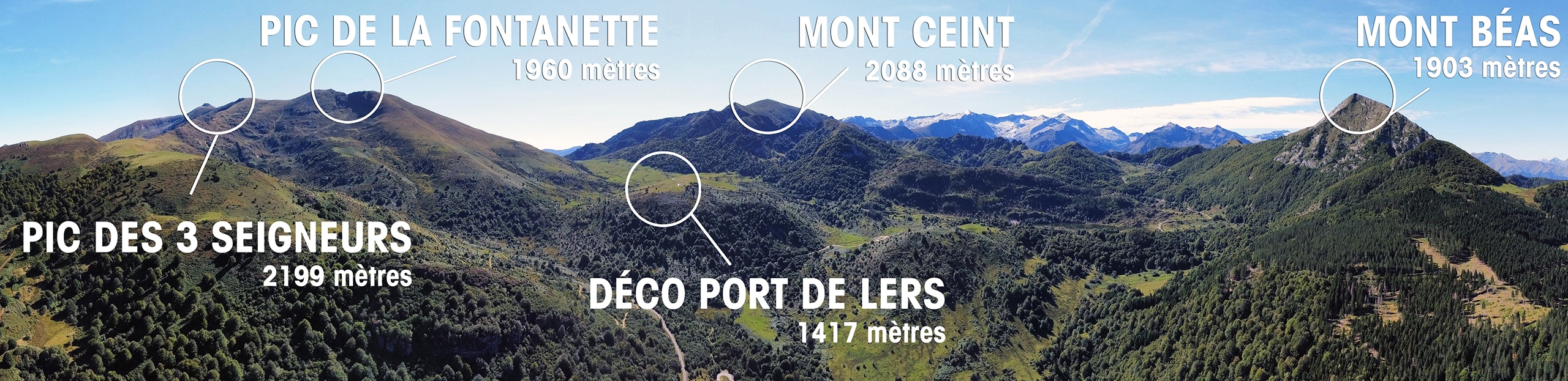 Vue aérienne du Port de Lers, site de parapente en Ariège avec des paysages exceptionnels.