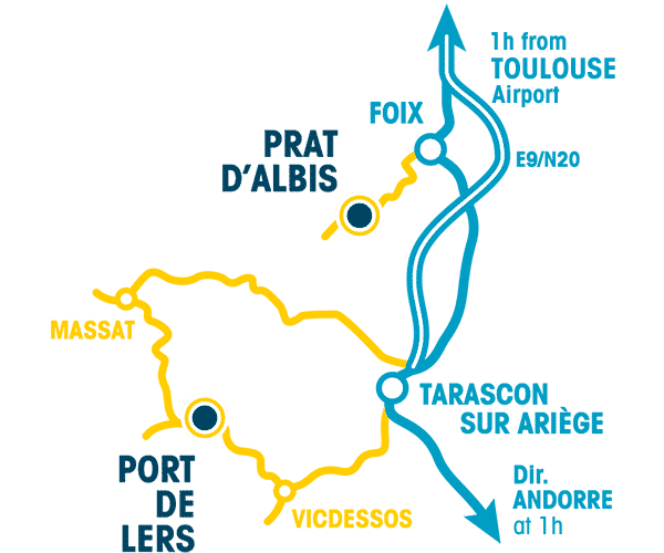 Ariège Pyrénees Paragliding flight sites from Toulouse Airport