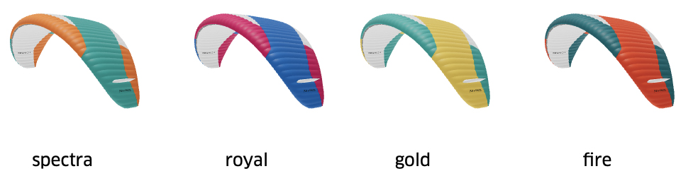 Couleurs standards de l'Advance Epsilon 10 DLS