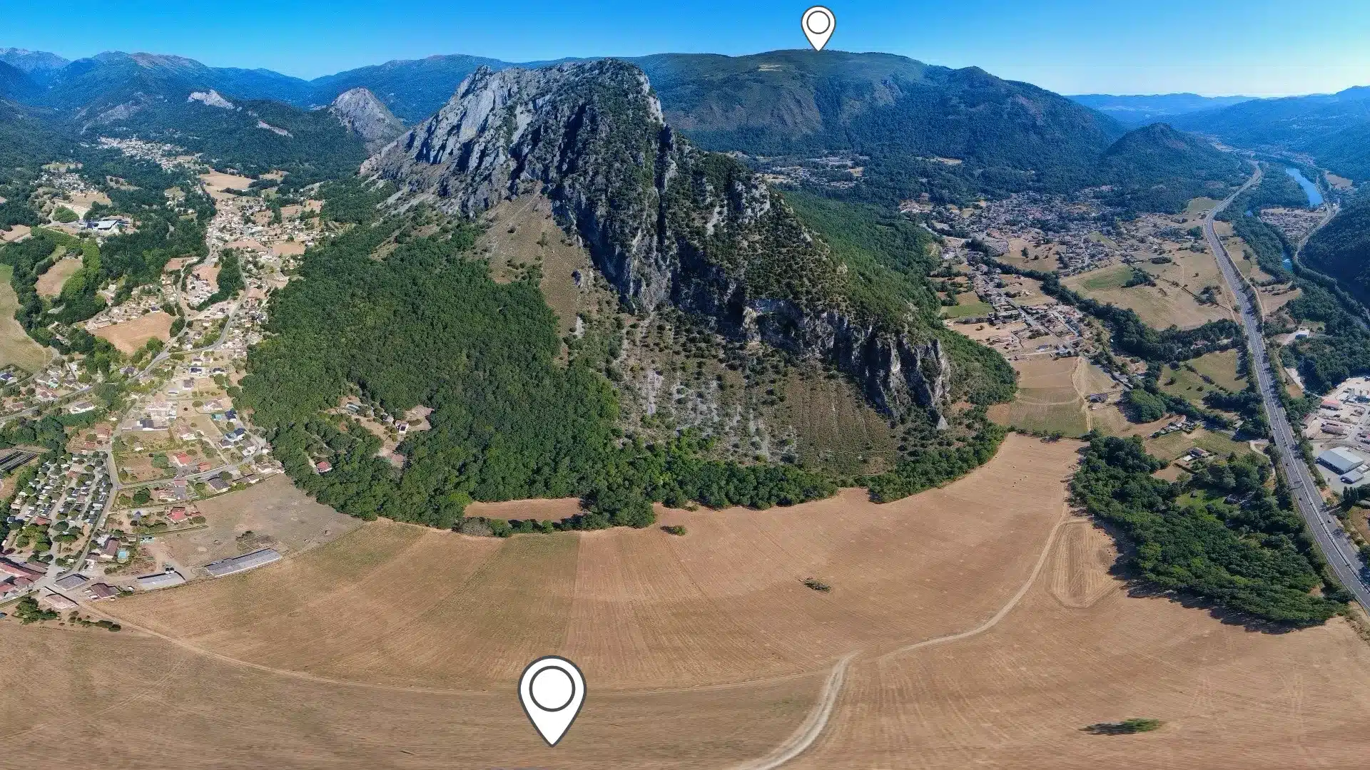 Vue du site de parapente du Roc du Traucadou
